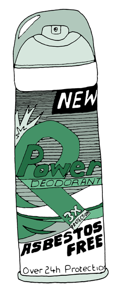 Asbestos free deodorant